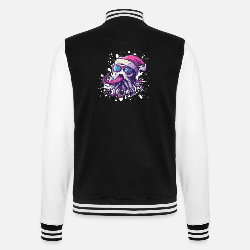 Méduse Noël drôle - Veste Teddy - noir/blanc