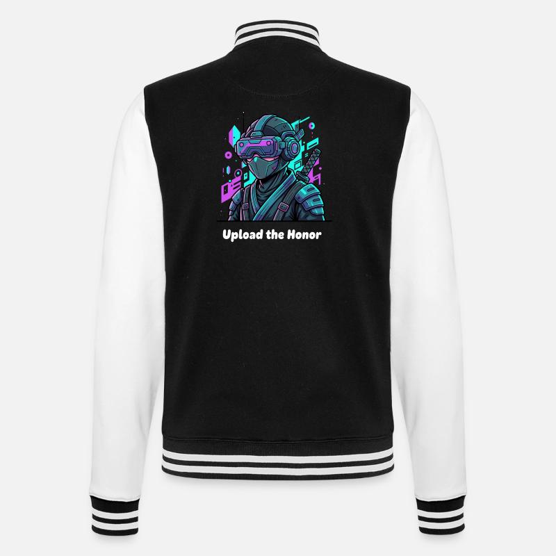 Cyber Ninja VR Warrior - College Sweat Jacket - black/white