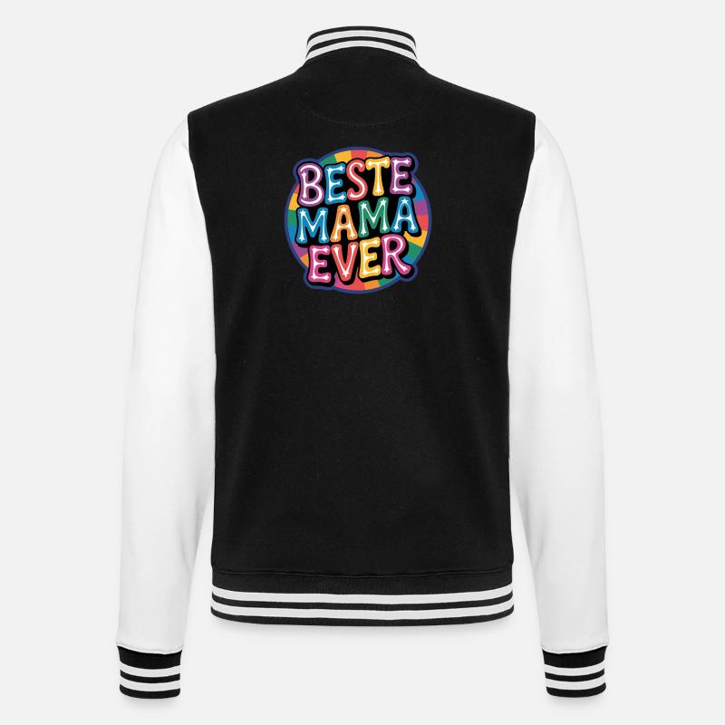Beste Mama Ever Rainbow - College-Sweatjacke - Schwarz/Weiß