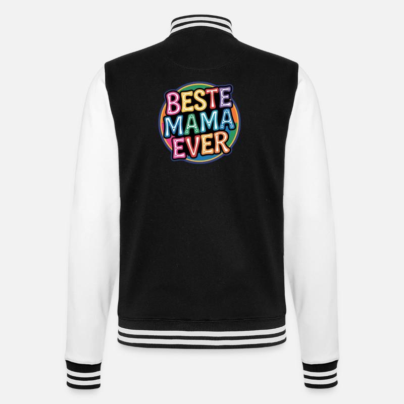Beste Mama Ever - College-Sweatjacke - Schwarz/Weiß