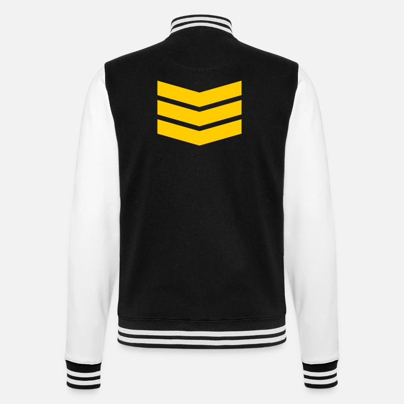 Chevron Stack Motif Gras - Veste Teddy - noir/blanc