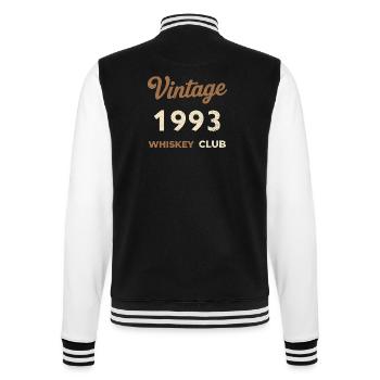 Millésime 1993 – Whiskey Club Rétro Année de naissance - Veste Teddy - noir/blanc - Dos - Marisol (170cm)