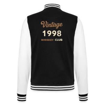 Millésime 1998 – Whiskey Club Rétro Année de naissance - Veste Teddy - noir/blanc - Dos - Marisol (170cm)
