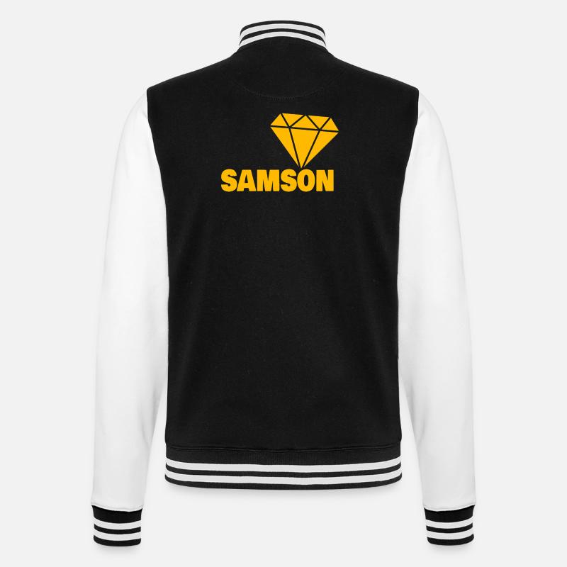 Noble Samson - College Sweat Jacket - black/white