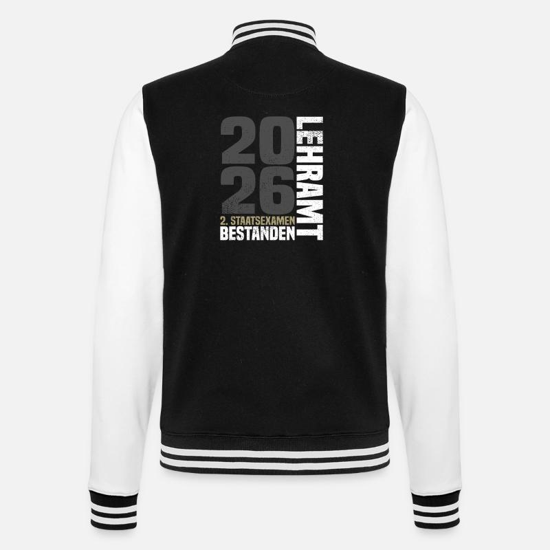 2nd State Examination in Teaching - College Sweat Jacket - black/white