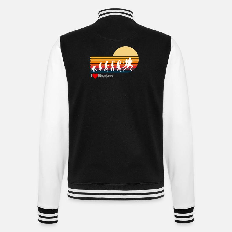 Rugby Retro Evolution Sunset - College Sweat Jacket - black/white