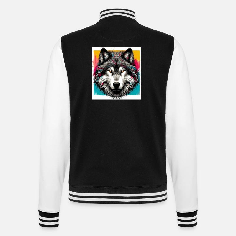 Loup - Veste Teddy - noir/blanc