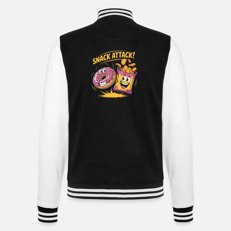 Collations rétro - Veste Teddy - noir/blanc