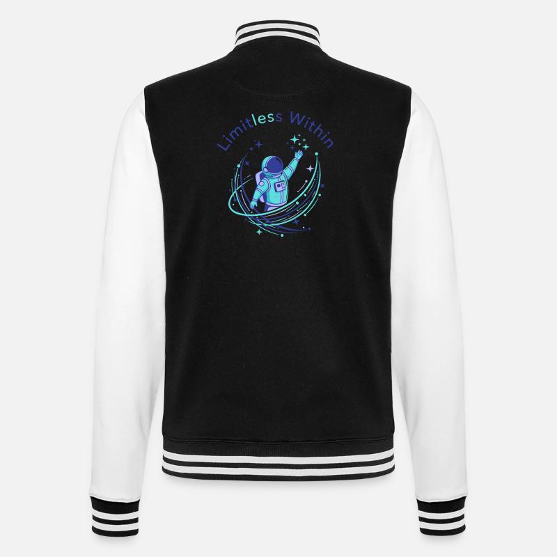 Borders inside - College Sweat Jacket - black/white