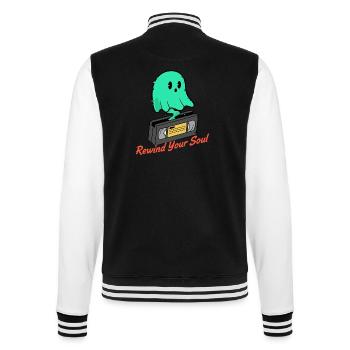 Geist Kassette Rewind Your Soul - College-Sweatjacke - Schwarz/Weiß - Hinten - Marisol (170cm)