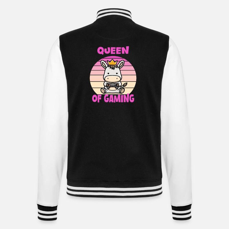 Gaming queen - College-Sweatjacke - Schwarz/Weiß