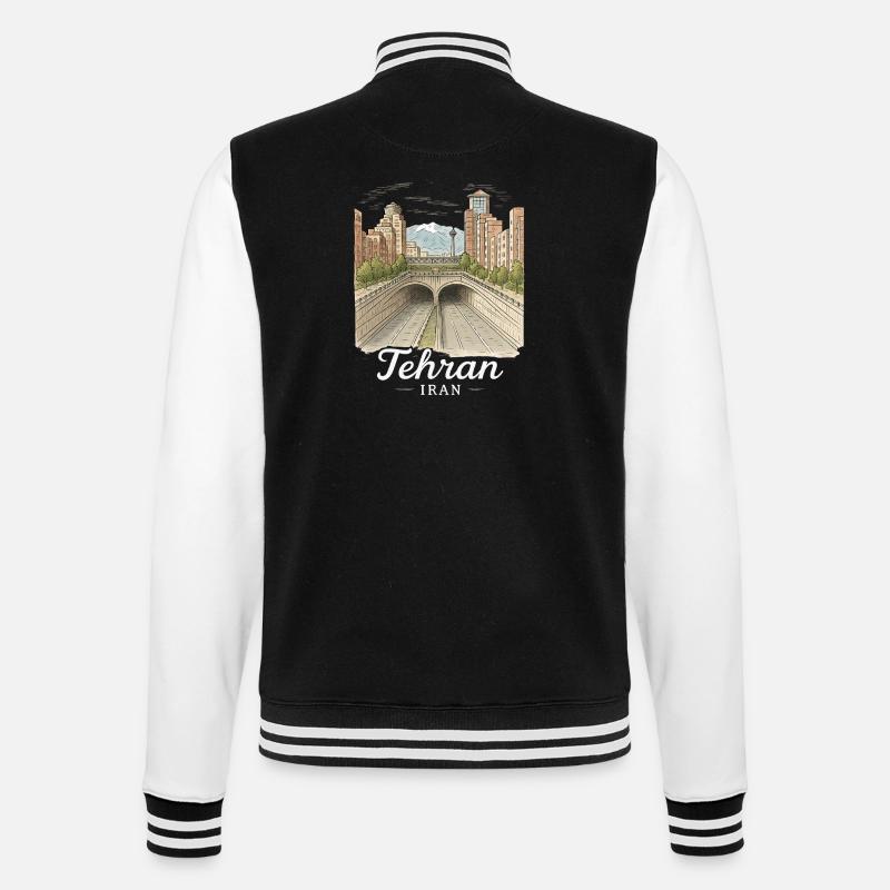 Teheran Iran - College-Sweatjacke - Schwarz/Weiß