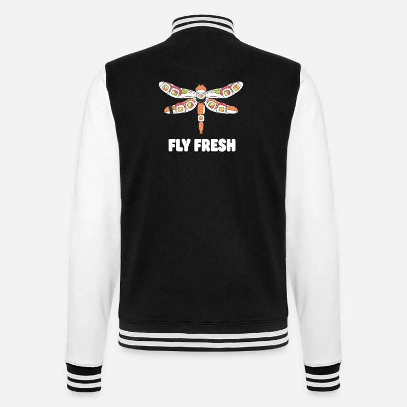 Sushi Libellule Fly Fresh - Veste Teddy - noir/blanc