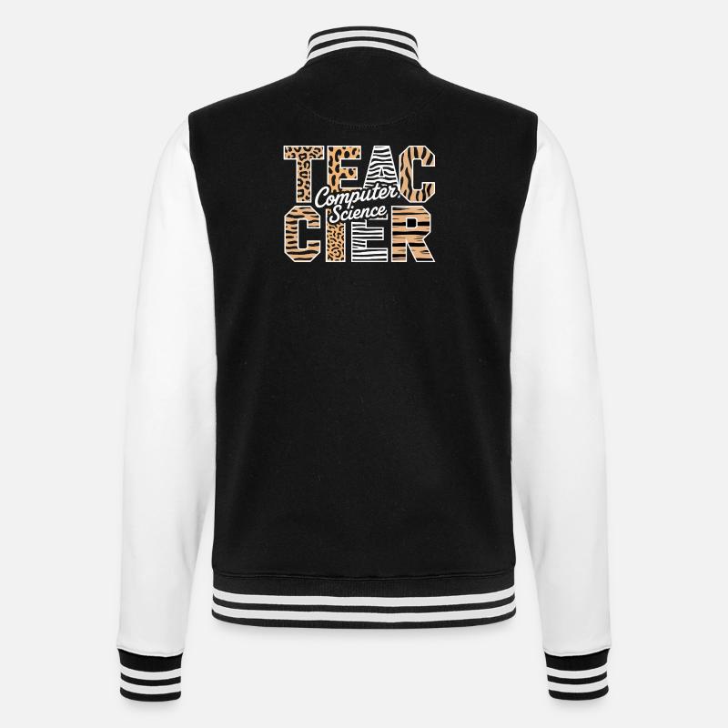 Computer Science Lehrer Tiermuster Stil - College-Sweatjacke - Schwarz/Weiß