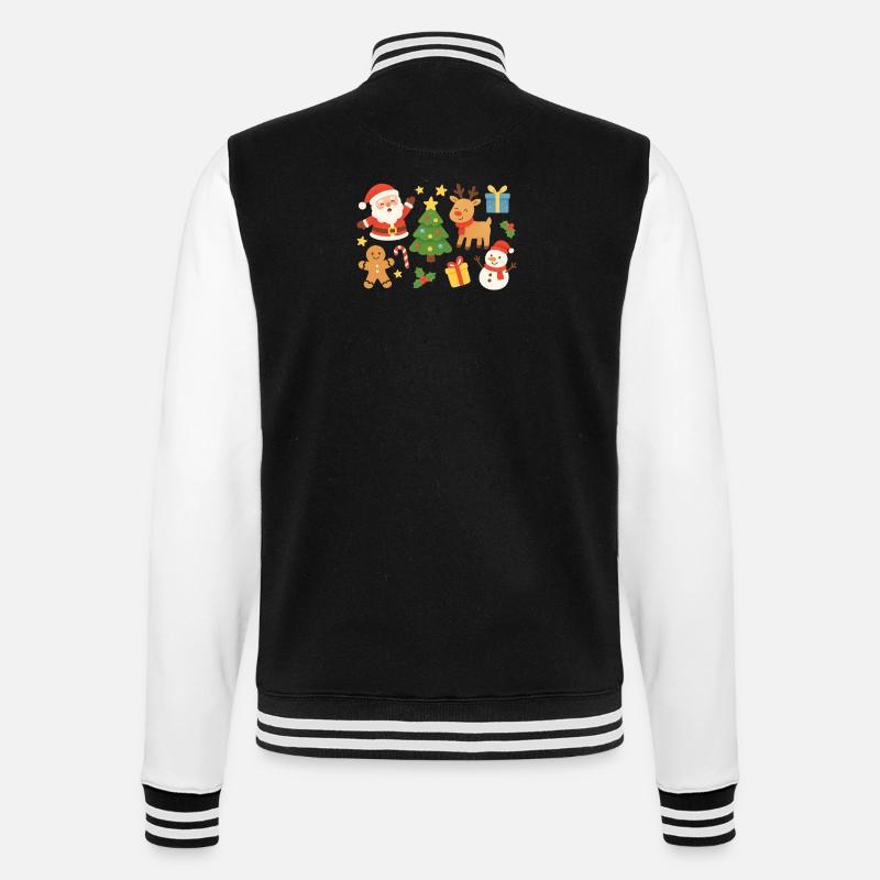 Christmas Magic Santa Reindeer Tree - College Sweat Jacket - black/white