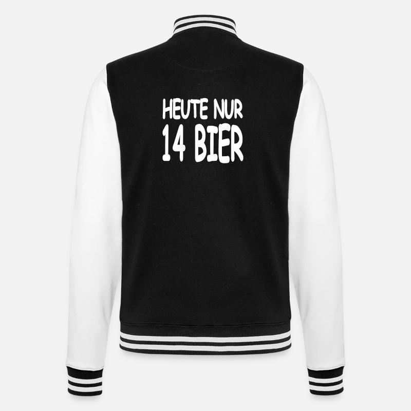 Bier - College-Sweatjacke - Schwarz/Weiß