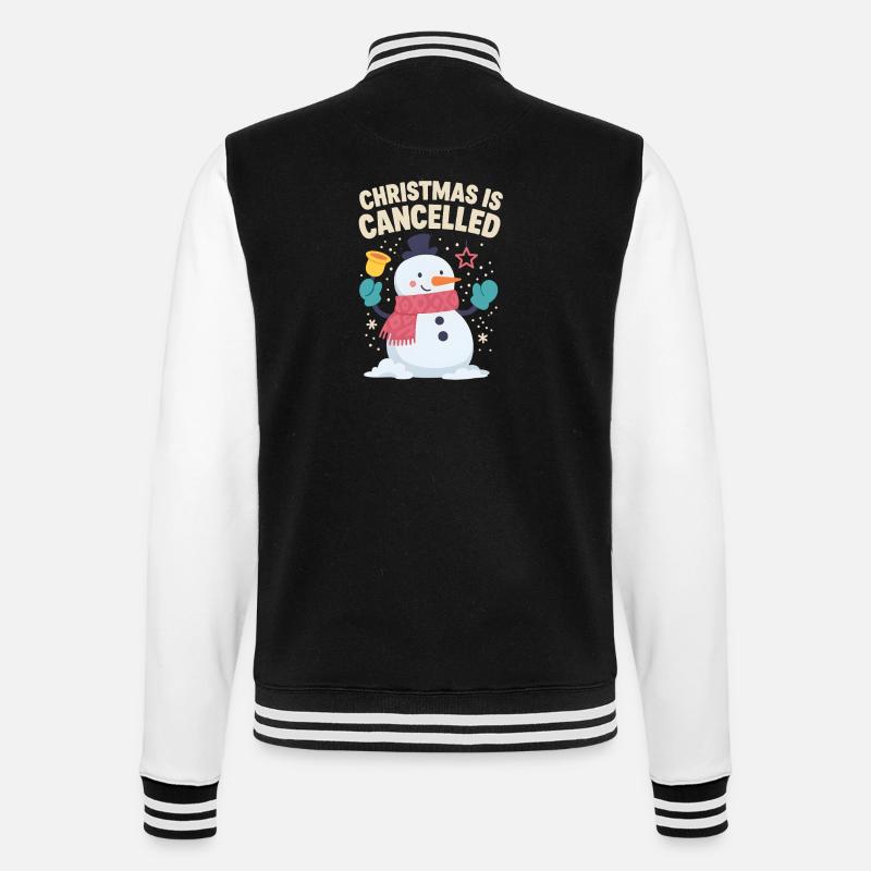 Fröhlicher Schneemann – Noël est annulé - Veste Teddy - noir/blanc