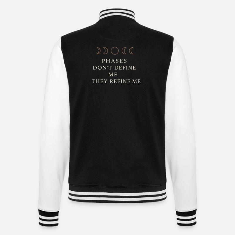 Moon Cycle Moon Goddess Intentionally - College Sweat Jacket - black/white