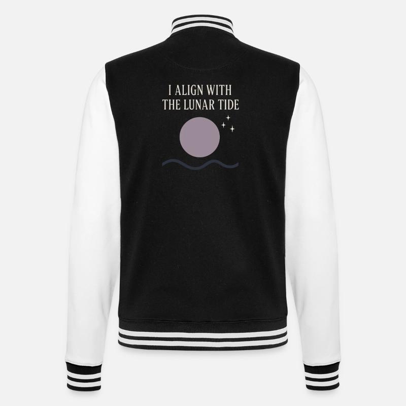 Moon Cycle Moon Goddess Intentionally - College Sweat Jacket - black/white