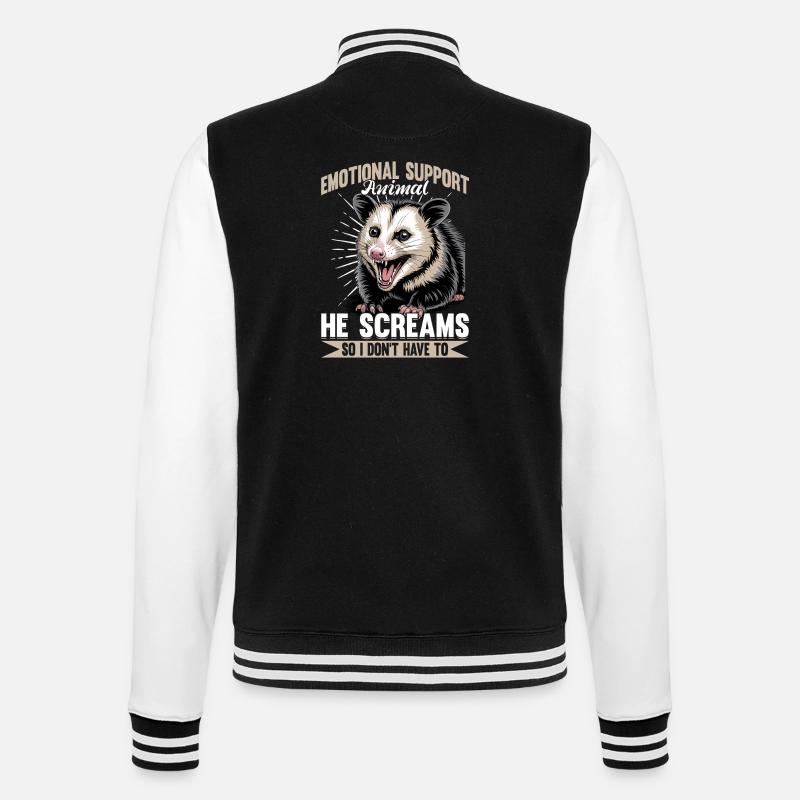 Drôle d’opossum - Veste Teddy - noir/blanc