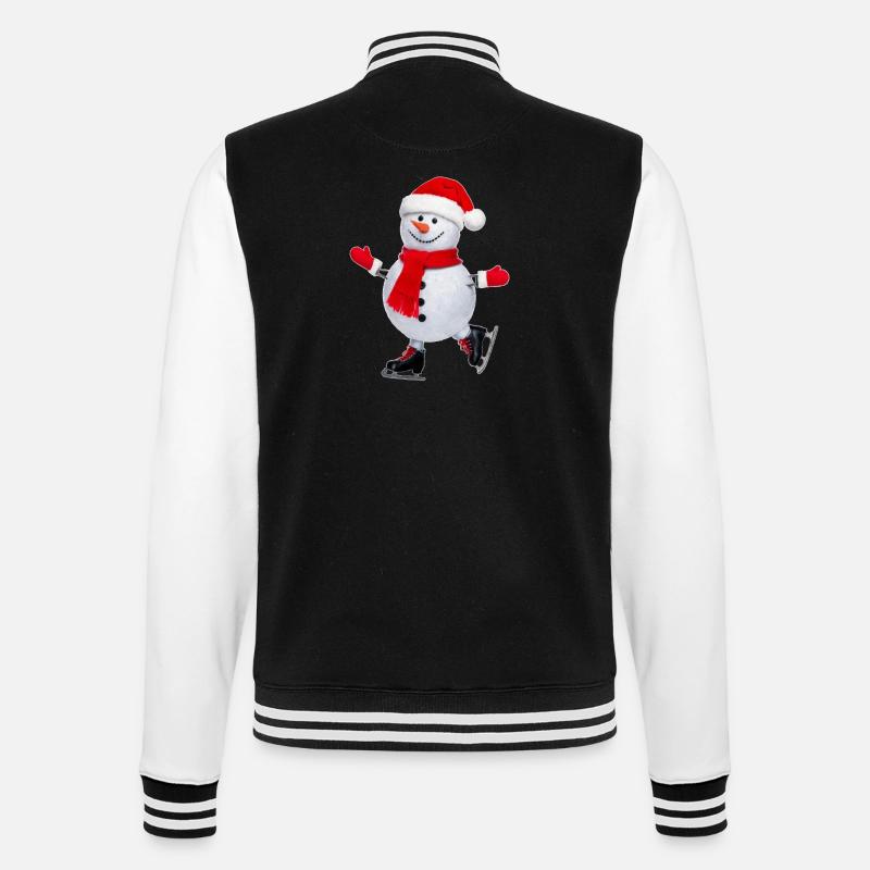 Schneeman - College-Sweatjacke - Schwarz/Weiß