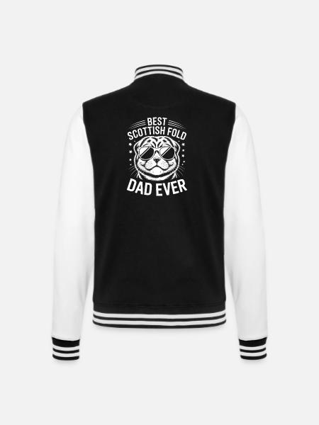 Scottish Folding Cats Scottish Fold Gift - College Sweat Jacket - black/white