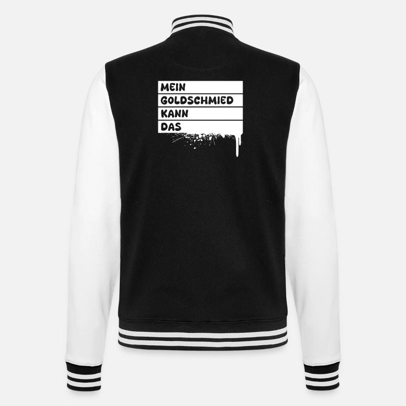 Goldsmith as a profession - College Sweat Jacket - black/white
