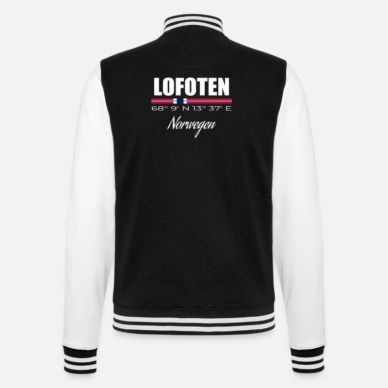 Lofoten - College-Sweatjacke - Schwarz/Weiß