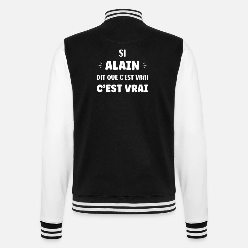 Si Alain dit que c'est vrai - Veste Teddy - noir/blanc