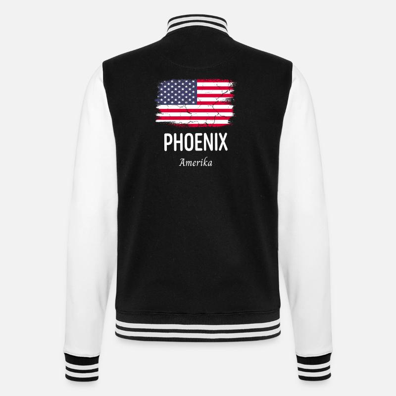 Phoenix - College-Sweatjacke - Schwarz/Weiß