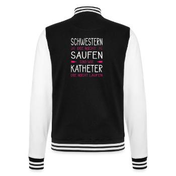 Nurse Gifts Nursing Funny Nurse - College Sweat Jacket - black/white - Back - Marisol (170cm)