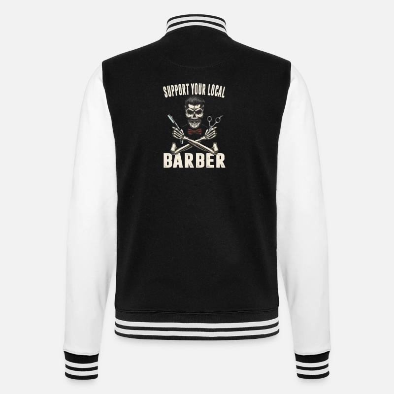 Coiffeur Salon Coiffeur Coiffeur Cadeaux - Veste Teddy - noir/blanc
