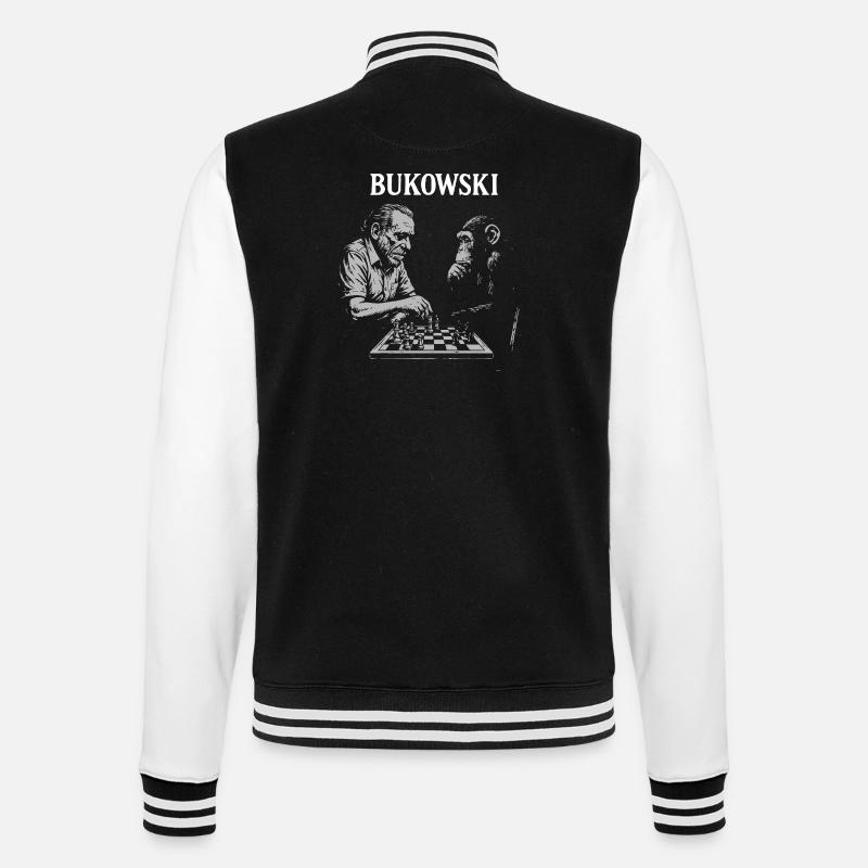 Bukowski Chess Duo - College Sweat Jacket - black/white