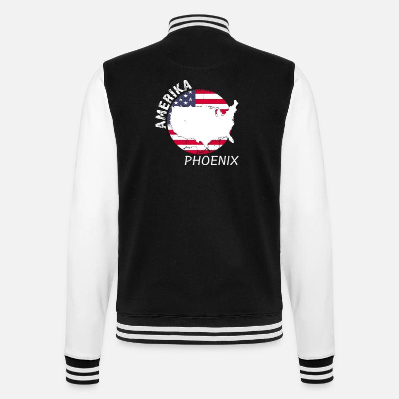 Phoenix - College-Sweatjacke - Schwarz/Weiß