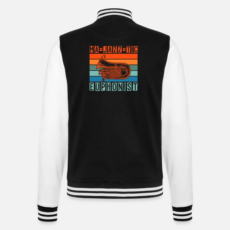Euphonium Ma-Jazz-Tic Euphonist Baritone Marching - College-Sweatjacke - Schwarz/Weiß
