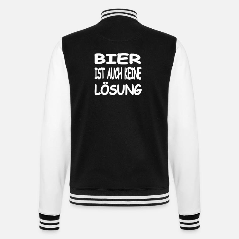 Beer - College Sweat Jacket - black/white