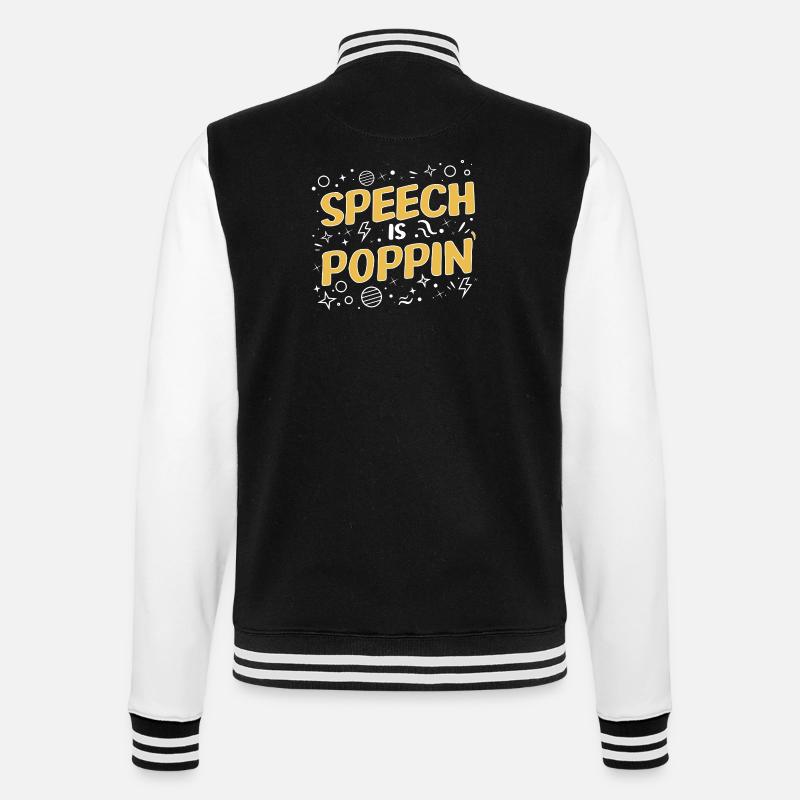 Logopäde Sprachpathologe SLP - College-Sweatjacke - Schwarz/Weiß