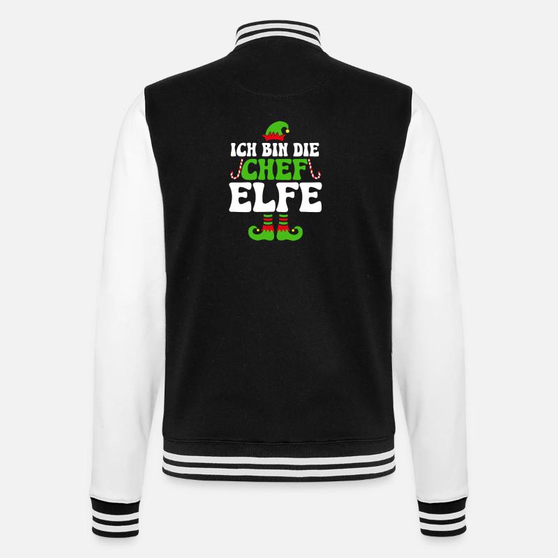 Je suis le chef elfe - Veste Teddy - noir/blanc