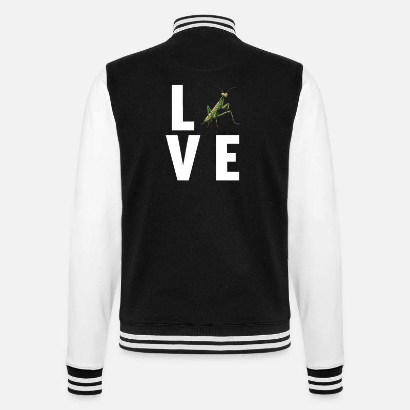 Praying mantises Praying mantis - College Sweat Jacket - black/white
