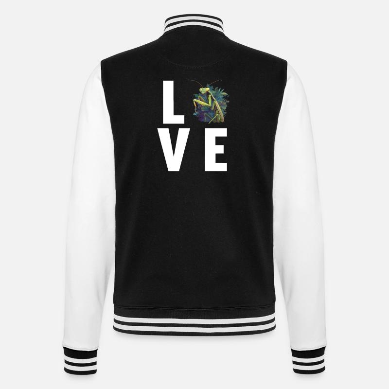 Praying mantises Praying mantis - College Sweat Jacket - black/white