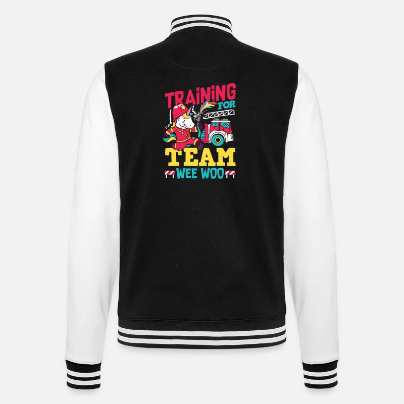 Wee Woo Squad Fire Tiny Firefighter - College Sweat Jacket - black/white