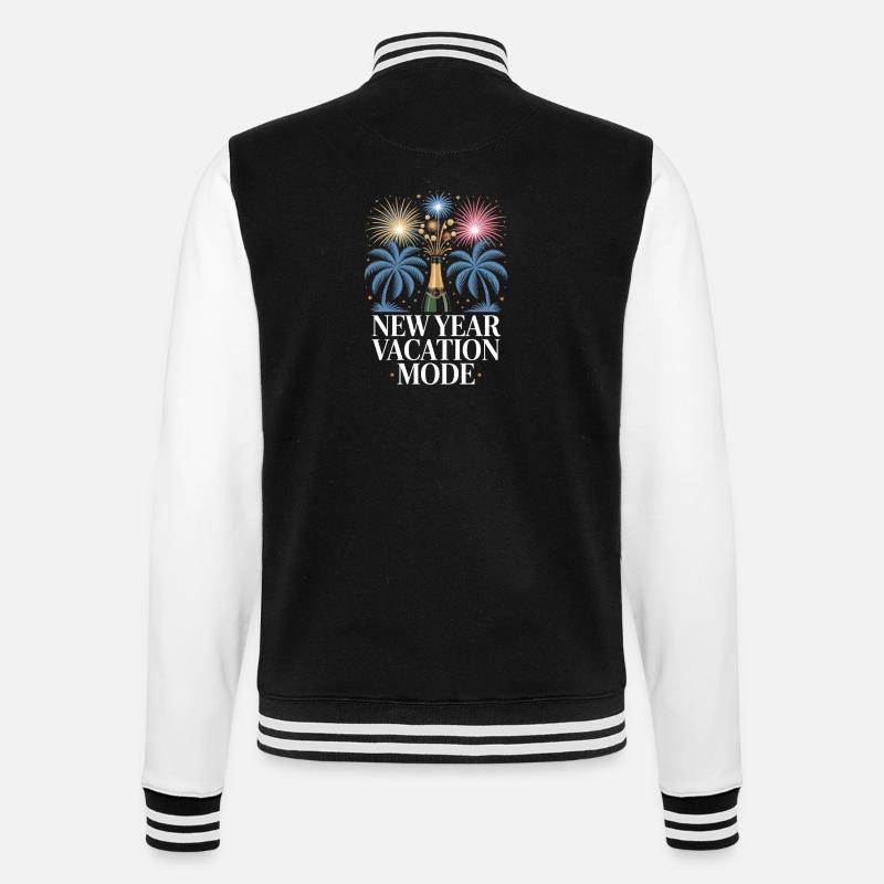 New Year Vacation Mode - College Sweat Jacket - black/white