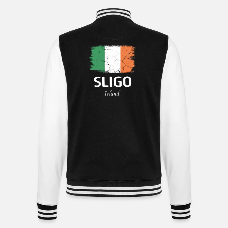 Sligo - College Sweat Jacket - black/white