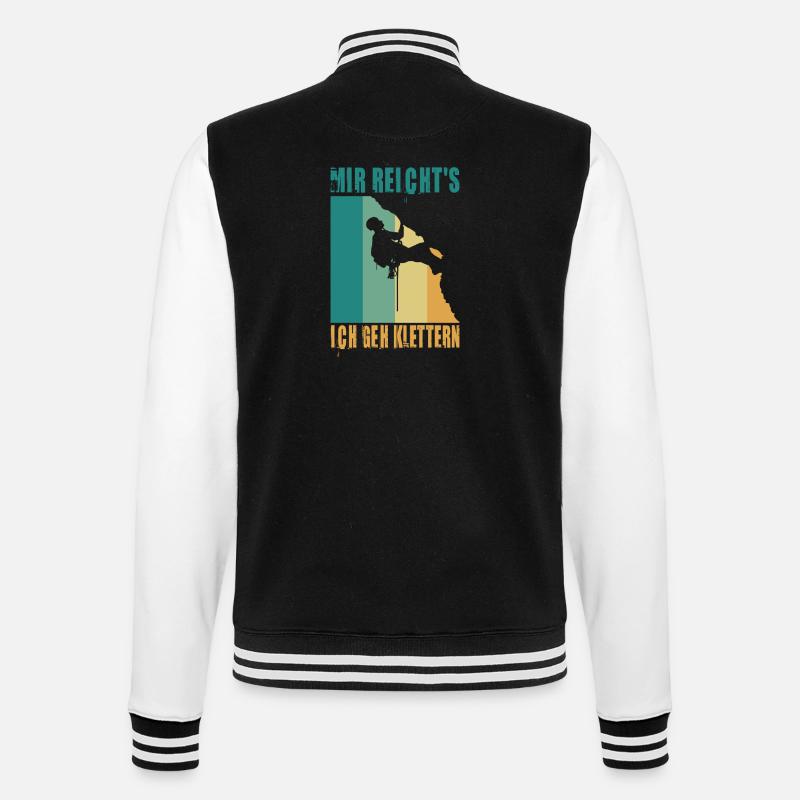 Bouldern Geschenke Klettern Kletterer Boulderer - College-Sweatjacke - Schwarz/Weiß