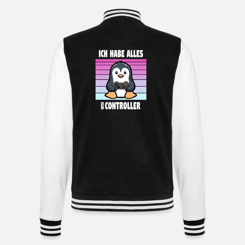 Controller Penguin Gaming - College Sweat Jacket - black/white