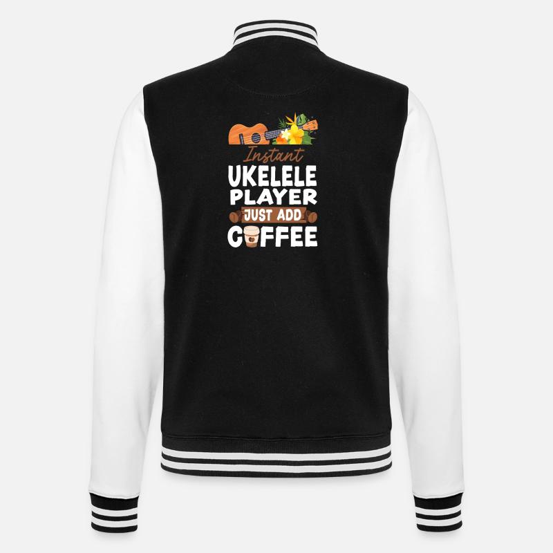 Hawaiian Ukulele Uke Coffee - College-Sweatjacke - Schwarz/Weiß