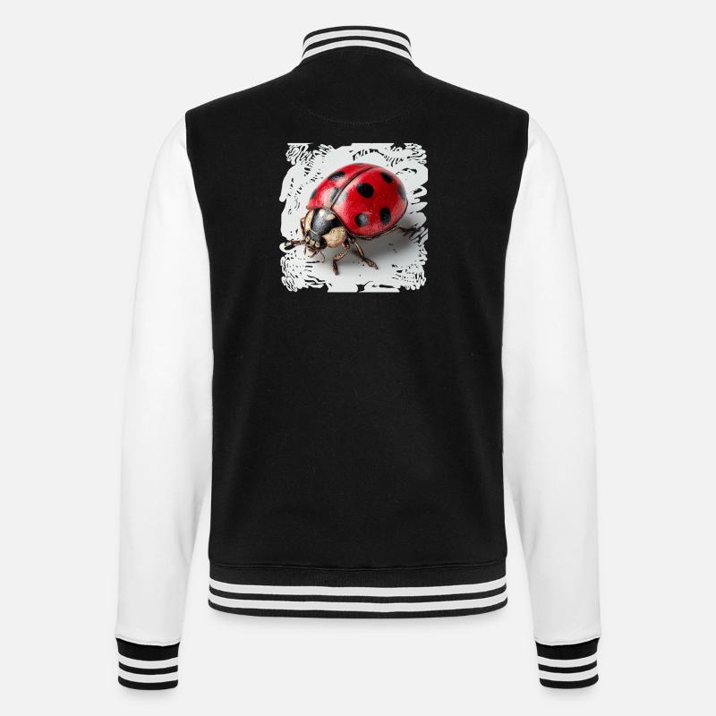 Marienkäfer schwarzRot - College-Sweatjacke - Schwarz/Weiß