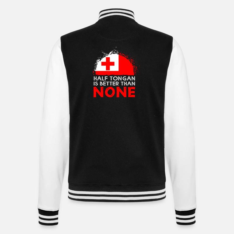 Tonga Tonga Tonga Rugby Tonga - College-Sweatjacke - Schwarz/Weiß