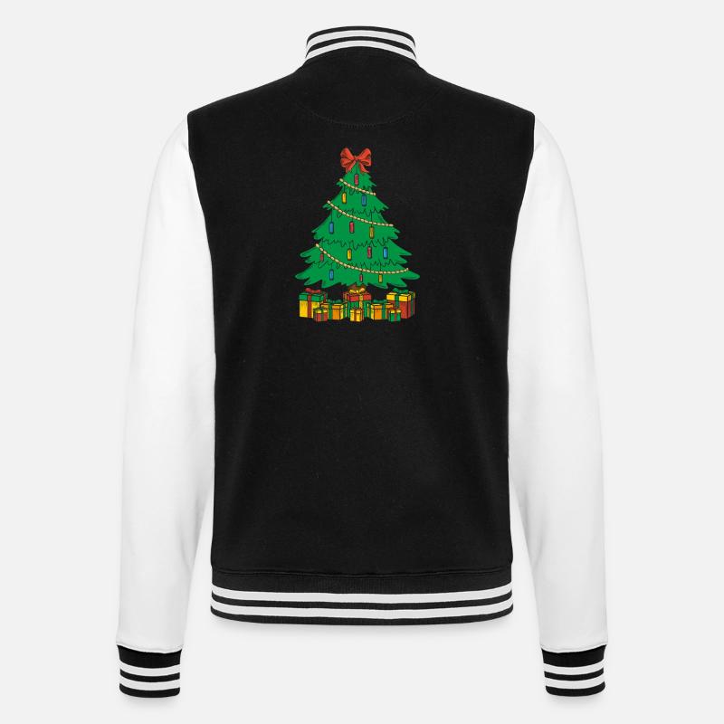 Funny Harmonica Player Christmas Tree Harmonica - College Sweat Jacket - black/white