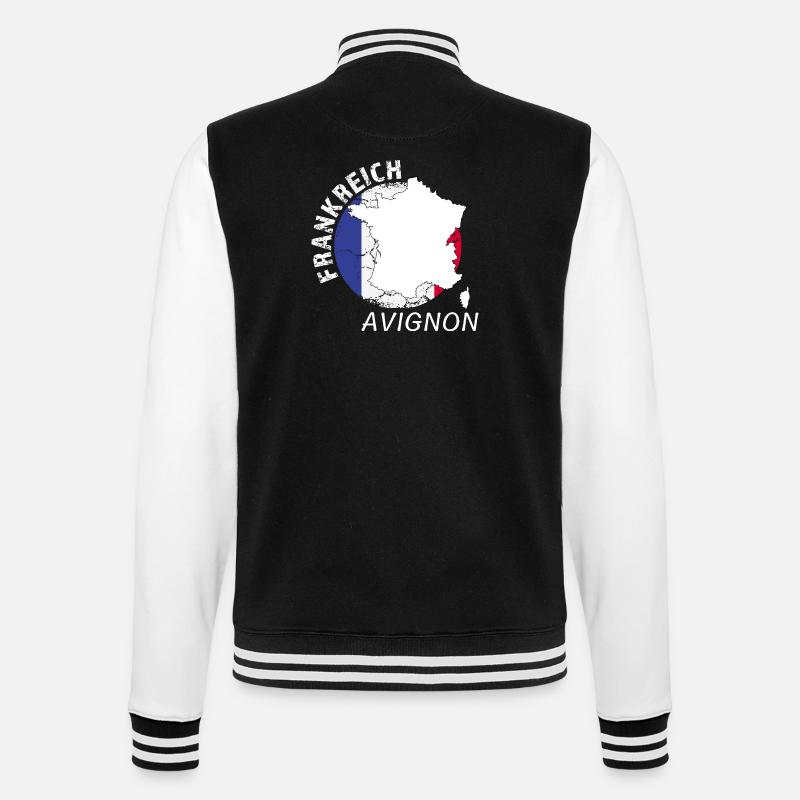 Avignon - College-Sweatjacke - Schwarz/Weiß
